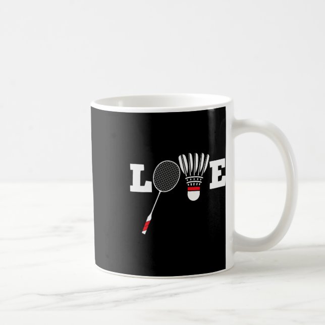 Liebe Dminton Player Lover Athletic Shuttle Kaffeetasse (Rechts)
