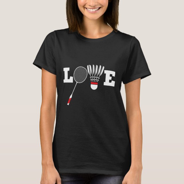 Liebe Dminton Player Lover Athletic Shuttle T-Shirt (Vorderseite)