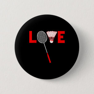 Liebe Dminton Retro Dminton Lover Gegenwart Button