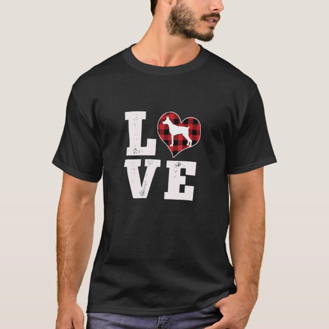 Liebe Dobermann Dobermannliebhaber Geschenke Buffa T-Shirt (Vorderseite)