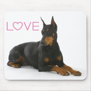 Liebe Dobermann Pinscher Welpen Hund Mauspad