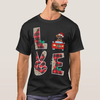 Liebe Dog Boxer Riding Red Car Weihnachtssüßer für T-Shirt