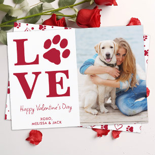 LIEBE Dog Lover Custom Pet Foto Valentinstag Feiertagskarte
