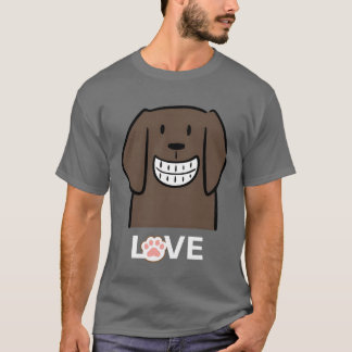Liebe Dog Mädchenfamilie T-Shirt