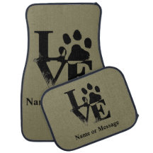 Liebe Dog Paw Individuelle Name oder Nachricht