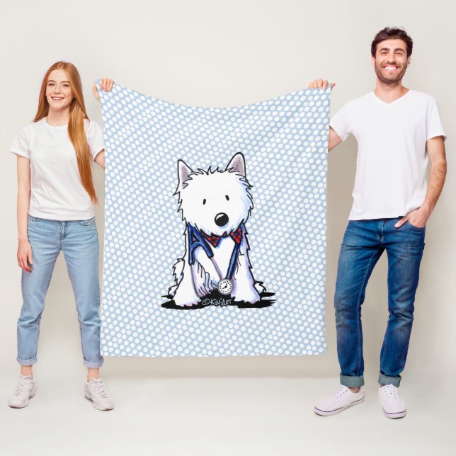 Liebe Doktor Westie Dotted Throw Blanket Fleecedecke (Beispiel)