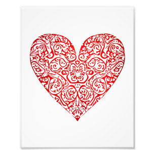 Liebe Doodle Heart Abstrakt Art, Nr. 02 Fotodruck