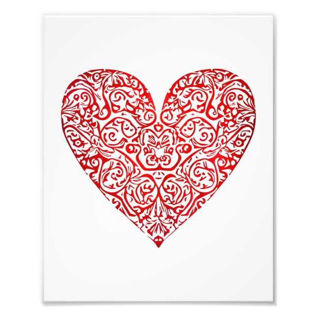 Liebe Doodle Heart Abstrakt Art, Nr. 02 Fotodruck (Vorne)