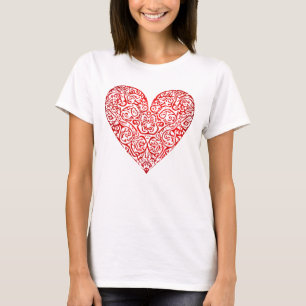 Liebe Doodle Heart Abstrakt Art, Nr. 02 T-Shirt