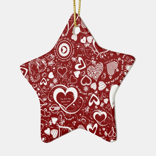 Liebe Doodles Keramikornament (Links)