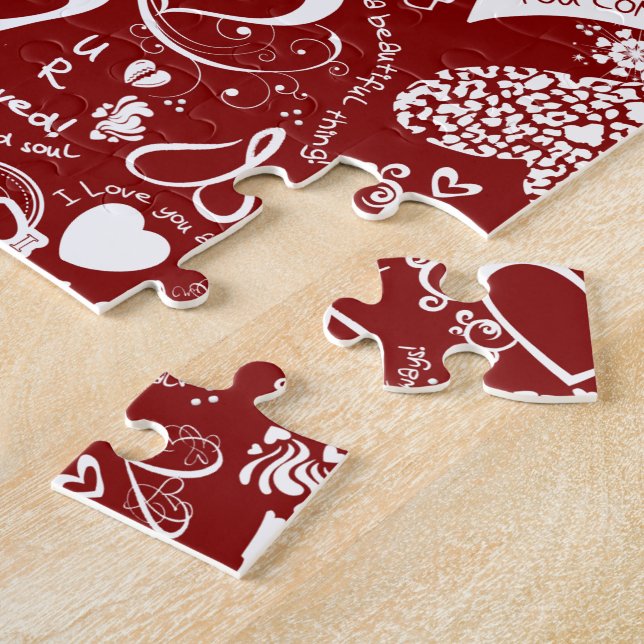 Liebe Doodles Red Puzzle (Seite)