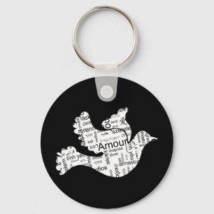 Liebe Dove Schlüsselanhänger