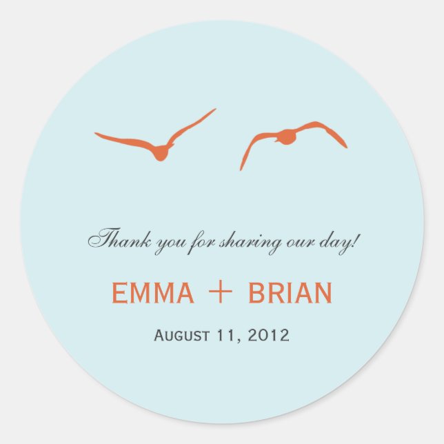 Liebe Doves Gefallen Sticker /Umschlag Aufkleber - (Vorderseite)