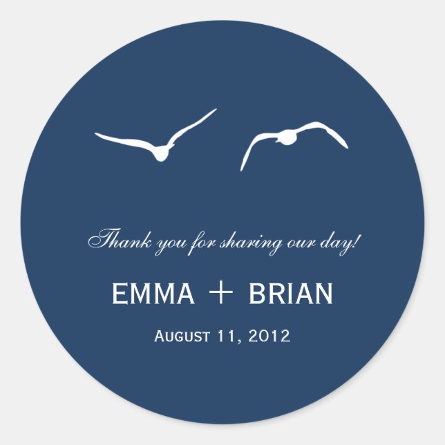 Liebe Doves Gefallen Sticker /Umschlag Aufkleber - (Vorderseite)