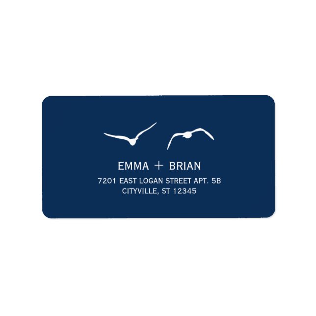 Liebe doves Hochzeitadressschilder Adressaufkleber (Vorne)