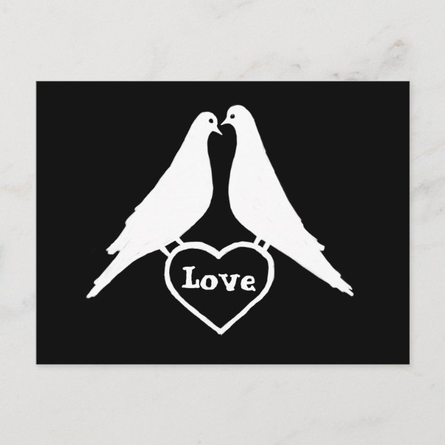 Liebe Doves Postkarte (Vorderseite)