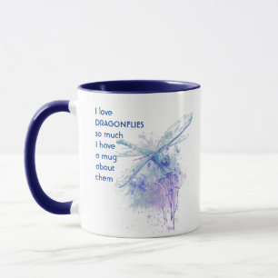 Liebe DRAGONFLIES so viel ich so viel Spaß Zitat Tasse