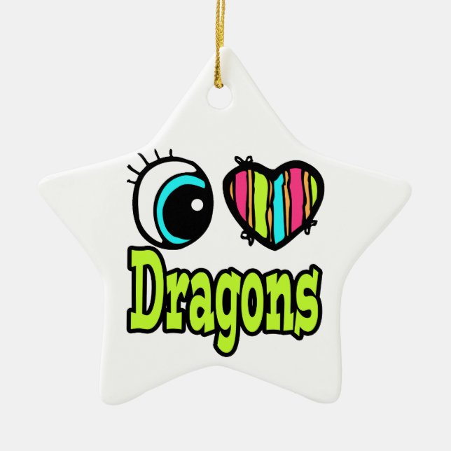 Liebe Dragons Keramik Ornament (Vorne)