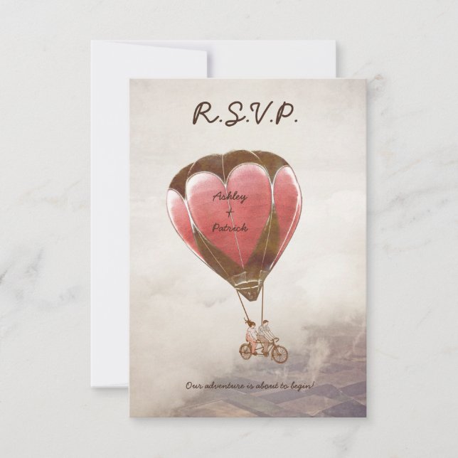 LIEBE DREAM Wedding RSVP Einladung (Vorderseite)