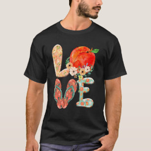 Liebe Drehte Flop Peach Summer Matching Family T-Shirt