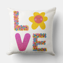 Liebe Druckdesign auf Baumwollkissen für Valentine