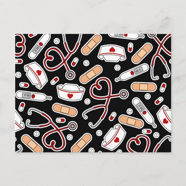 Liebe drucken schwarzen Hintergrund Postkarte (Vorderseite)