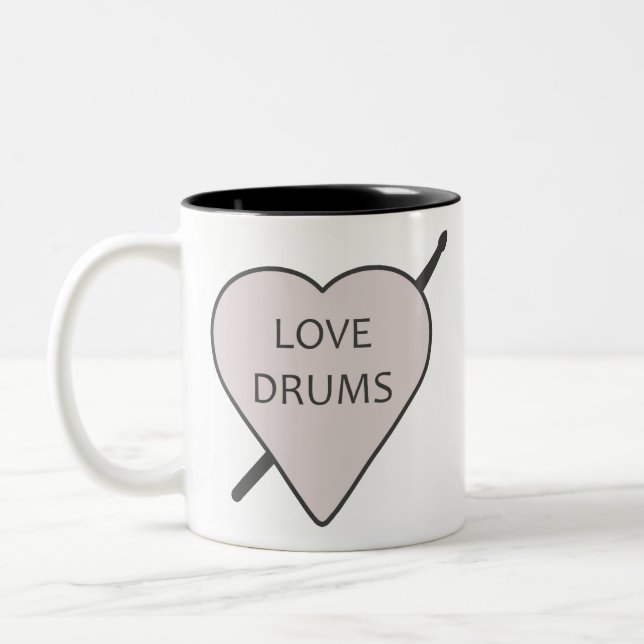 Liebe Drums Tasse (Links)