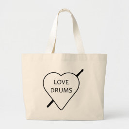 Liebe Drums Tote Bag Jumbo Stoffbeutel