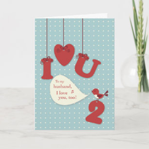 Liebe du auch, Vogel Valentine Feiertagskarte