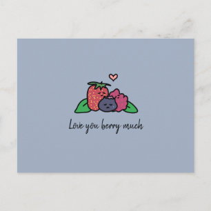 "Liebe du berry viel" Postkarte