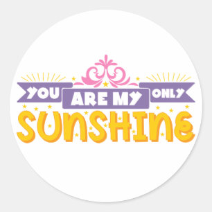 Liebe - Du bist mein Sonnenschein - Hochzeitstag Runder Aufkleber