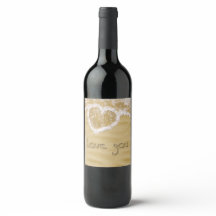 "Liebe du" In Sand geschriebenes Herz