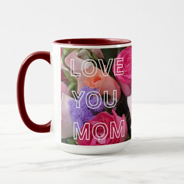 Liebe du Mama Glücklicher Muttertag Tasse (Links)