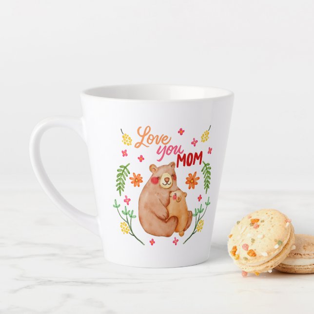 Liebe Du Mama - Mama Bear and Cub Mother Day Milchtasse (Beispiel)