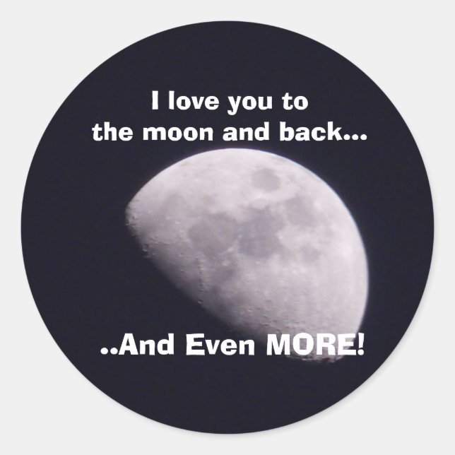 Liebe du MOON Aufkleber (Vorderseite)