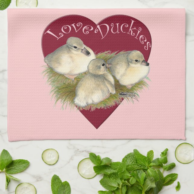 Liebe Duckies Geschirrtuch (Gefaltet)