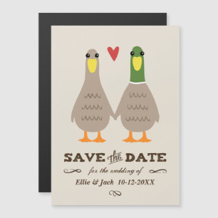 Liebe Ducks Hochzeitssache speichern das Datum Magneteinladung