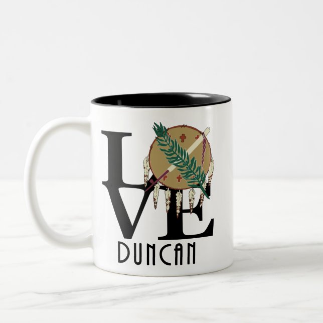 LIEBE Duncan Oklahoma 11oz Zweifarbige Tasse (Links)