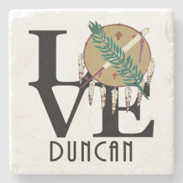 LIEBE Duncan Oklahoma Steinuntersetzer