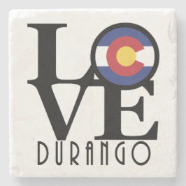 LIEBE Durango Colorado Steinuntersetzer