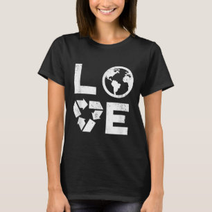Liebe Earth Day 90s Vintag Gerecycelt Kinder oder T-Shirt