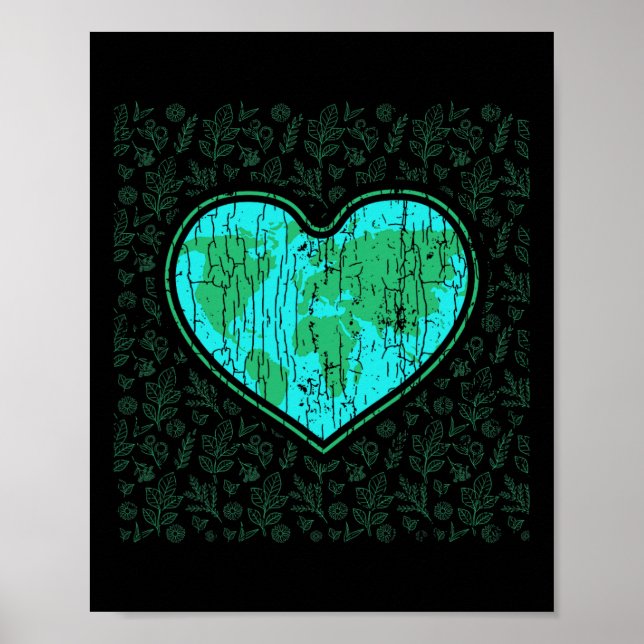 Liebe Earth Funny Earth's Day Rette Unser Planet G Poster (Vorne)