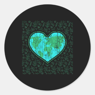 Liebe Earth Funny Earth's Day Rette Unser Planet G Runder Aufkleber