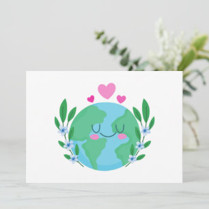 Liebe Earth Lächeln Einladung