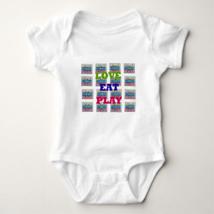 Liebe Eat Play Hakuna Matata Kunstdruckerei Baby Strampler