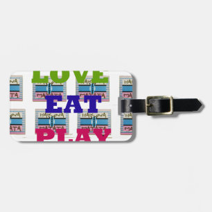 Liebe Eat Play Hakuna Matata Kunstdruckerei Gepäckanhänger