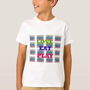 Liebe Eat Play Hakuna Matata Kunstdruckerei T-Shirt