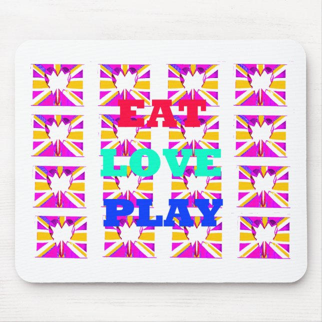 Liebe Eat Play Heart Hakuna Matata color.png Mousepad (Vorne)