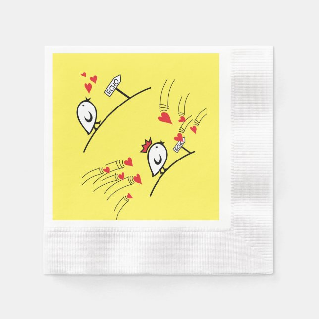 LIEBE ECHO - Comic - Tweetlercools 1 Serviette (Vorderseite)