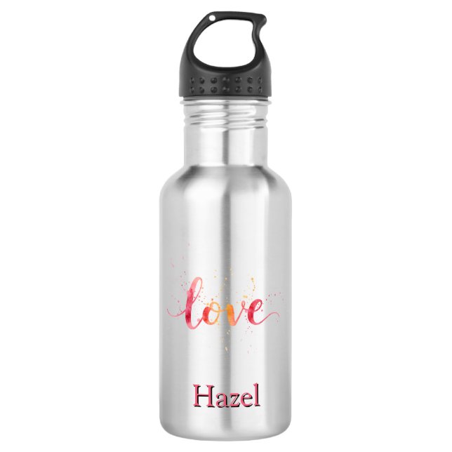 Liebe Edelstahlflasche (Vorderseite)